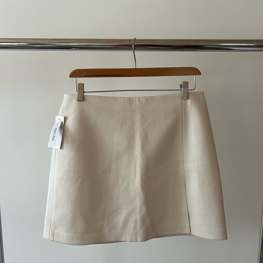 Aritzia Sunday Best Tatiana Leather Mini Skirt Size 10